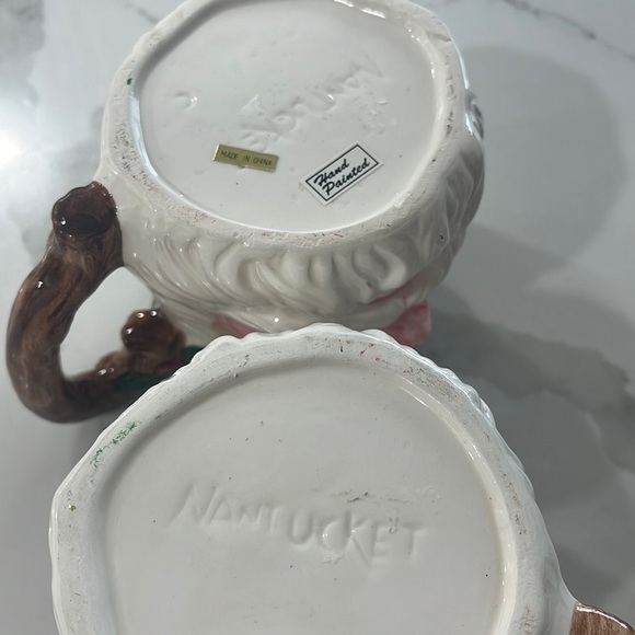 Vintage Nantucket Santa Claus Christmas Mugs – Hand Painted – Set of 2 - Picture 11 of 16